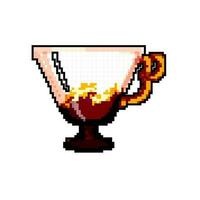 mug vintage cup game pixel art vector illustration