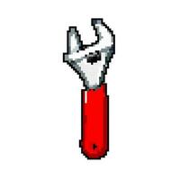 repair wrench tool game pixel art vector illustration