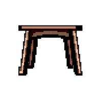 plank wood table game pixel art vector illustration