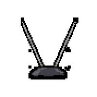 television tv antenna game pixel art vector illustration