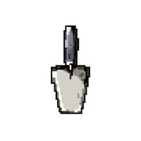 wall trowel cement game pixel art vector illustration