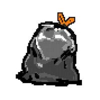 dustbin trash bag game pixel art vector illustration