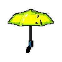 open umbrella rain game pixel art vector illustration