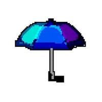 autumn umbrella rain game pixel art vector illustration