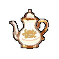 antique vintage teapot game pixel art vector illustration