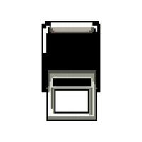 stamper stamp handle game pixel art vector illustration