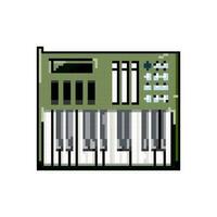 dj synthesizer audio game pixel art vector illustration