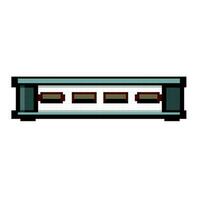 connection usb hub game pixel art vector illustration