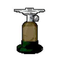 propane stove camp game pixel art vector illustration