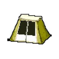 tourism tent camp color icon vector illustration