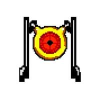 bullseye shooting target game pixel art vector illustration