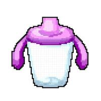 toddler sippy cup game pixel art vector illustration