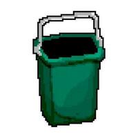 handle plastic bucket container game pixel art vector illustration