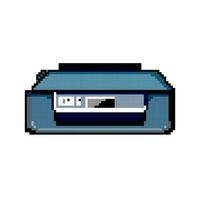 document photo printer game pixel art vector illustration