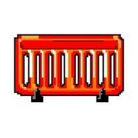 stop road barrier game pixel art vector illustration