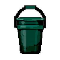 plastic plastic bucket container game pixel art vector illustration