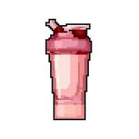 sport protein shaker game pixel art vector illustration