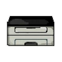 web printer paper game pixel art vector illustration