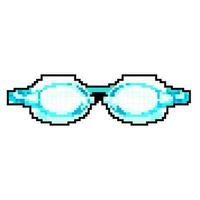 sport pool goggles game pixel art vector illustration