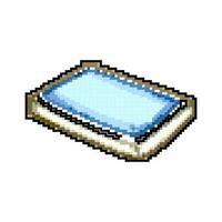 bed pillow orthopedic game pixel art vector illustration