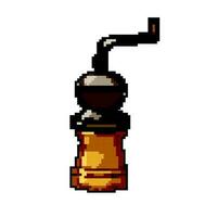 vintage mill coffee grinder manual game pixel art vector illustration