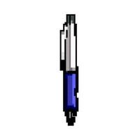 stationery pen game pixel art vector illustration