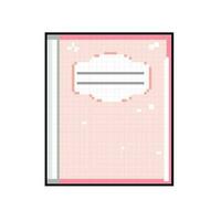 page notebook game pixel art vector illustration