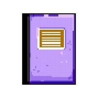 sheet notebook game pixel art vector illustration