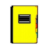 note notebook game pixel art vector illustration