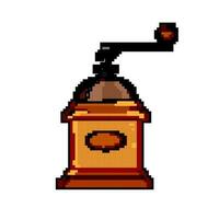 antique mill coffee grinder manual game pixel art vector illustration