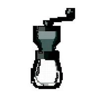 handle mill coffee grinder manual game pixel art vector illustration