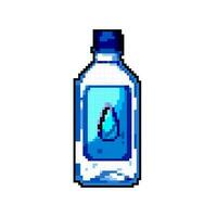 glass mineral water bottle game pixel art vector illustration