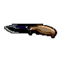 steel military knife game pixel art vector illustration