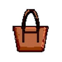 bolso cuero bolso mujer juego píxel Arte vector ilustración