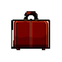 briefcase business bag game pixel art vector illustration