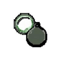 find magnifying glass game pixel art vector illustration