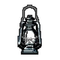 fire kerosene lamp game pixel art vector illustration
