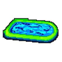 fun inflatable swimming pool game pixel art vector illustration