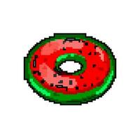 rubber inflatable ring game pixel art vector illustration