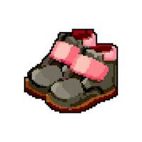 footwear kid shoes game pixel art vector illustration