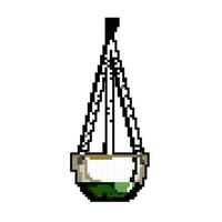 houseplant hanging planter game pixel art vector illustration