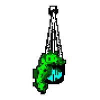 pot hanging planter game pixel art vector illustration