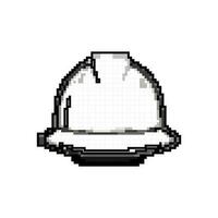 protection helmet builder game pixel art vector illustration