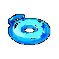 summer inflatable ring game pixel art vector illustration