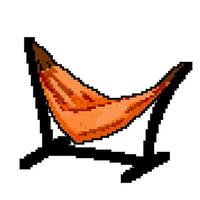 hamaca de verano relajarse color icono vector ilustración
