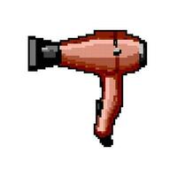 woman hair dryer game pixel art vector illustration