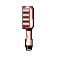 personal hair brush game pixel art vector illustration