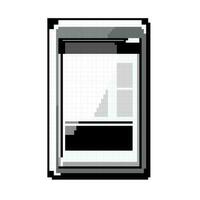 technology ebook reader game pixel art vector illustration