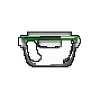 lunch glass container game pixel art vector illustration