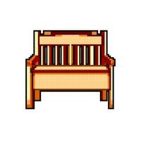 furniture garden outdoor bench game pixel art vector illustration